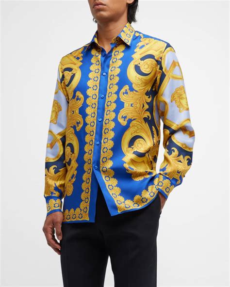 versace shirt man replica|versace silk shirt men's.